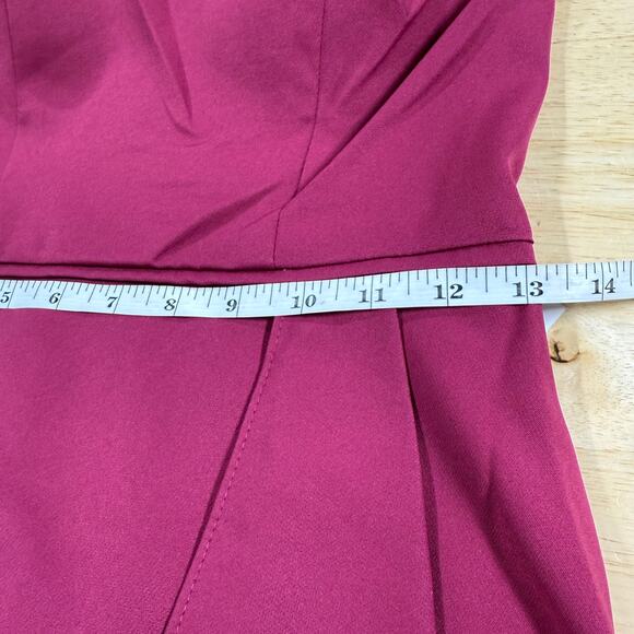 Mac Duggal NWT Purple One Shoulder High Slit Ruffle Gown Size Berry 2 Hi-Low Hem - Picture 8 of 10